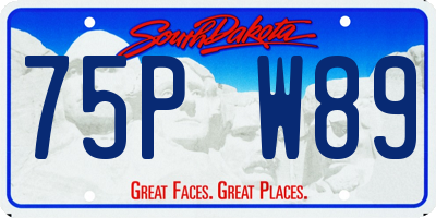 SD license plate 75PW89