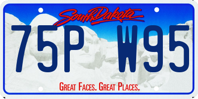SD license plate 75PW95