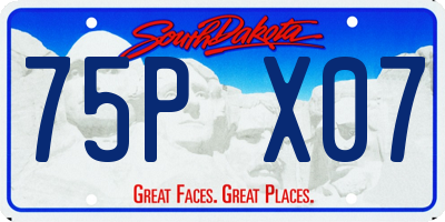 SD license plate 75PX07