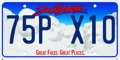 SD license plate 75PX10