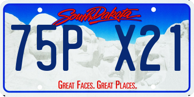 SD license plate 75PX21