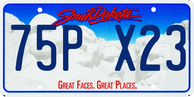 SD license plate 75PX23