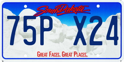 SD license plate 75PX24
