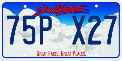 SD license plate 75PX27