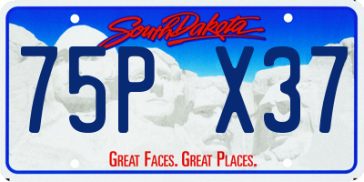 SD license plate 75PX37