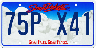 SD license plate 75PX41