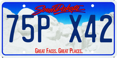 SD license plate 75PX42