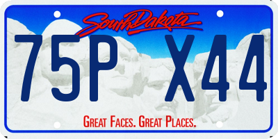 SD license plate 75PX44