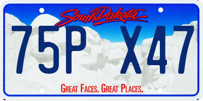 SD license plate 75PX47