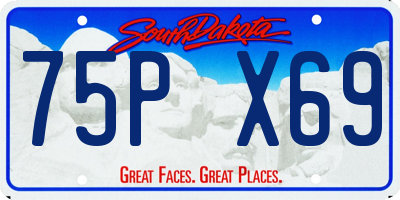SD license plate 75PX69