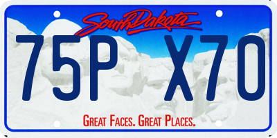 SD license plate 75PX70
