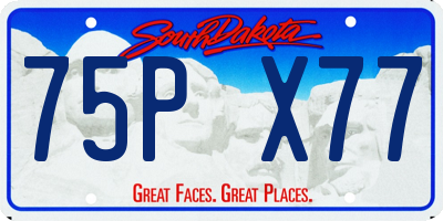 SD license plate 75PX77