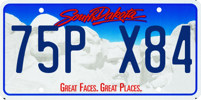 SD license plate 75PX84