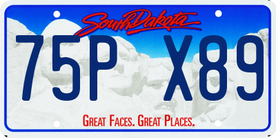 SD license plate 75PX89