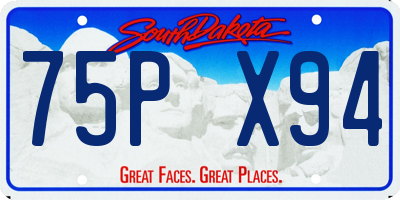 SD license plate 75PX94