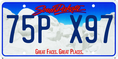 SD license plate 75PX97