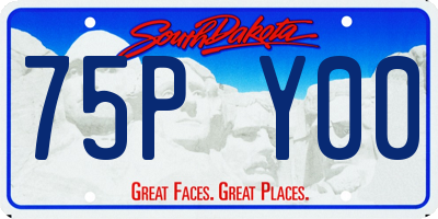 SD license plate 75PY00