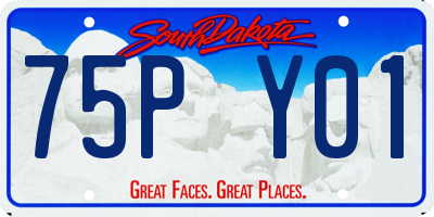 SD license plate 75PY01