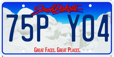 SD license plate 75PY04