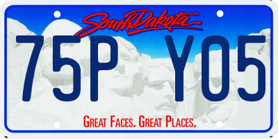 SD license plate 75PY05