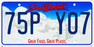 SD license plate 75PY07