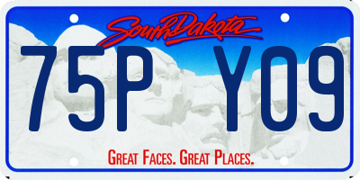 SD license plate 75PY09