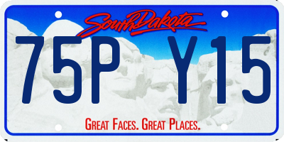 SD license plate 75PY15