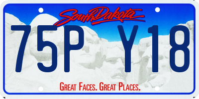 SD license plate 75PY18