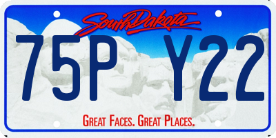 SD license plate 75PY22