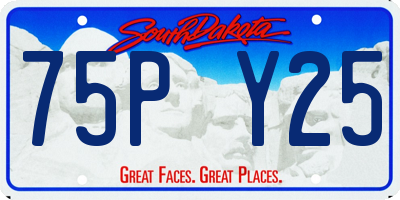 SD license plate 75PY25
