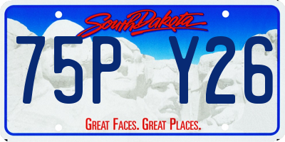 SD license plate 75PY26