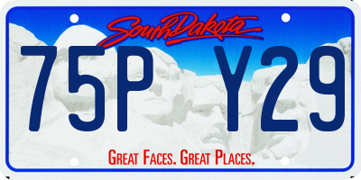 SD license plate 75PY29