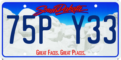 SD license plate 75PY33