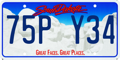 SD license plate 75PY34