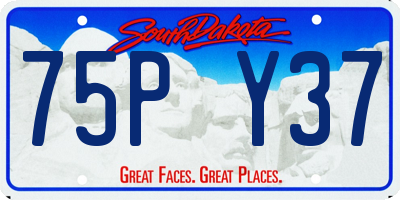 SD license plate 75PY37