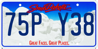 SD license plate 75PY38
