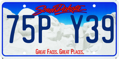 SD license plate 75PY39