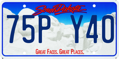 SD license plate 75PY40