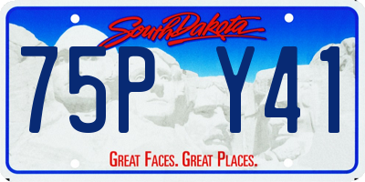 SD license plate 75PY41
