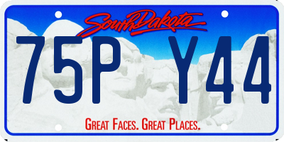SD license plate 75PY44