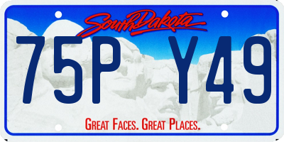 SD license plate 75PY49
