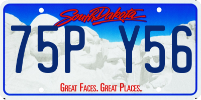 SD license plate 75PY56