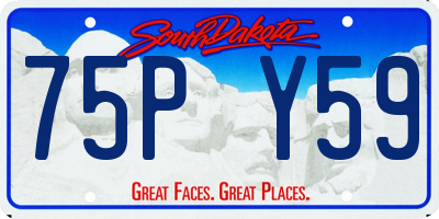 SD license plate 75PY59
