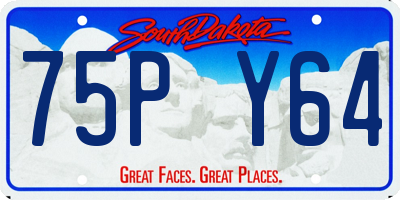 SD license plate 75PY64