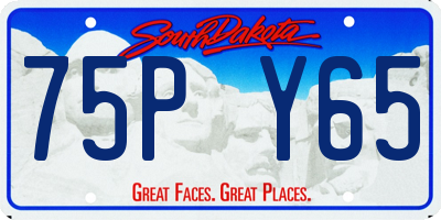 SD license plate 75PY65