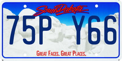 SD license plate 75PY66