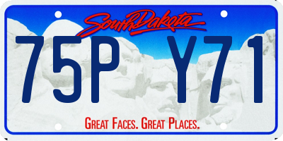 SD license plate 75PY71