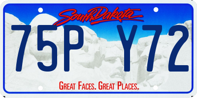 SD license plate 75PY72
