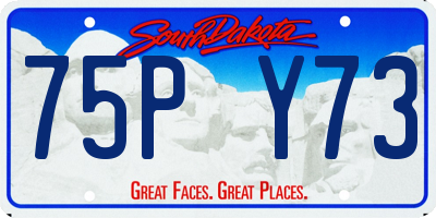 SD license plate 75PY73