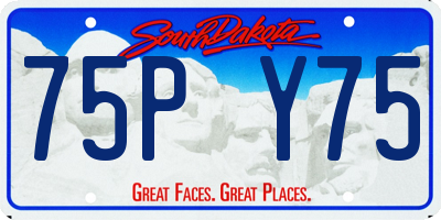SD license plate 75PY75